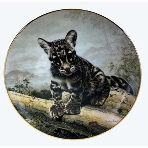 Bradex WS George Charles Frace Natures Lovables The Clouded Leopard Cub Plate